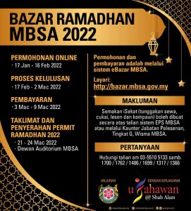 Permit Bazar Ramadhan mbsa 2022