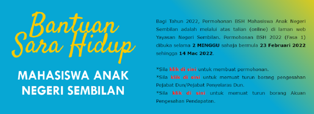 BSH Mahasiswa Anak Negeri Sembilan 2022 