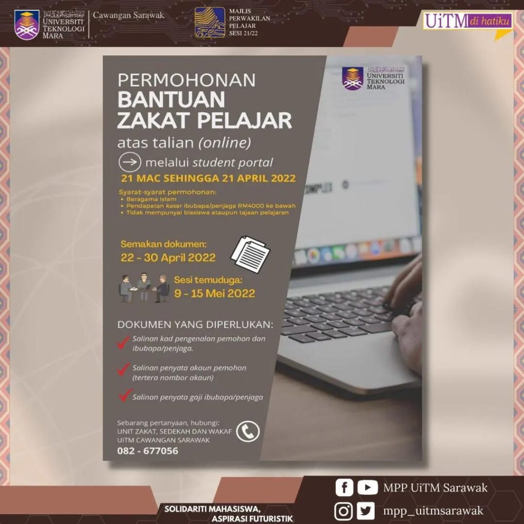 Bantuan Zakat Pelajar UiTM Sarawak