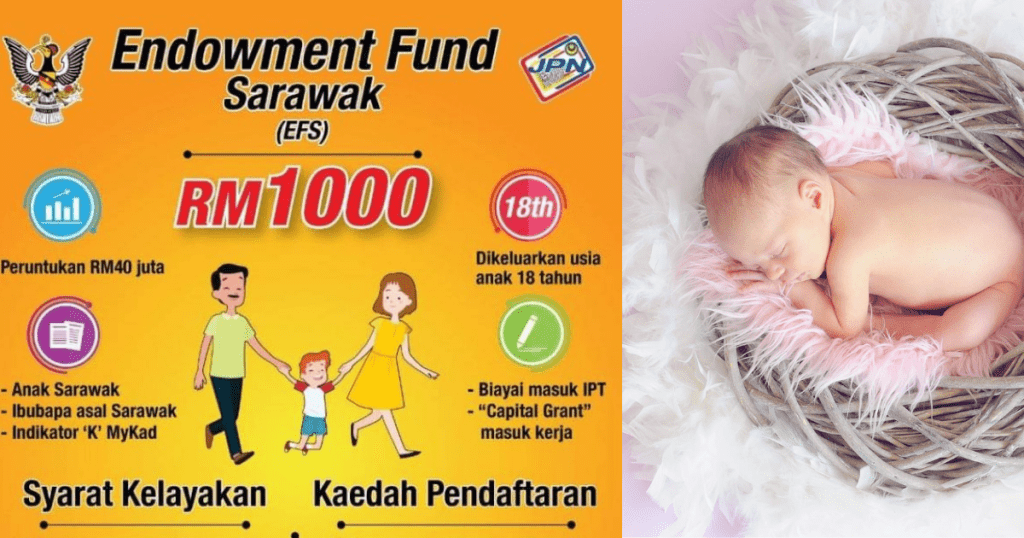 EFS : Bantuan Bayi Baru Lahir Sarawak RM1000 - FUH.MY