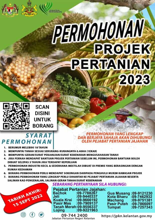permohonan projek pertanian malaysia 2023 kelantan