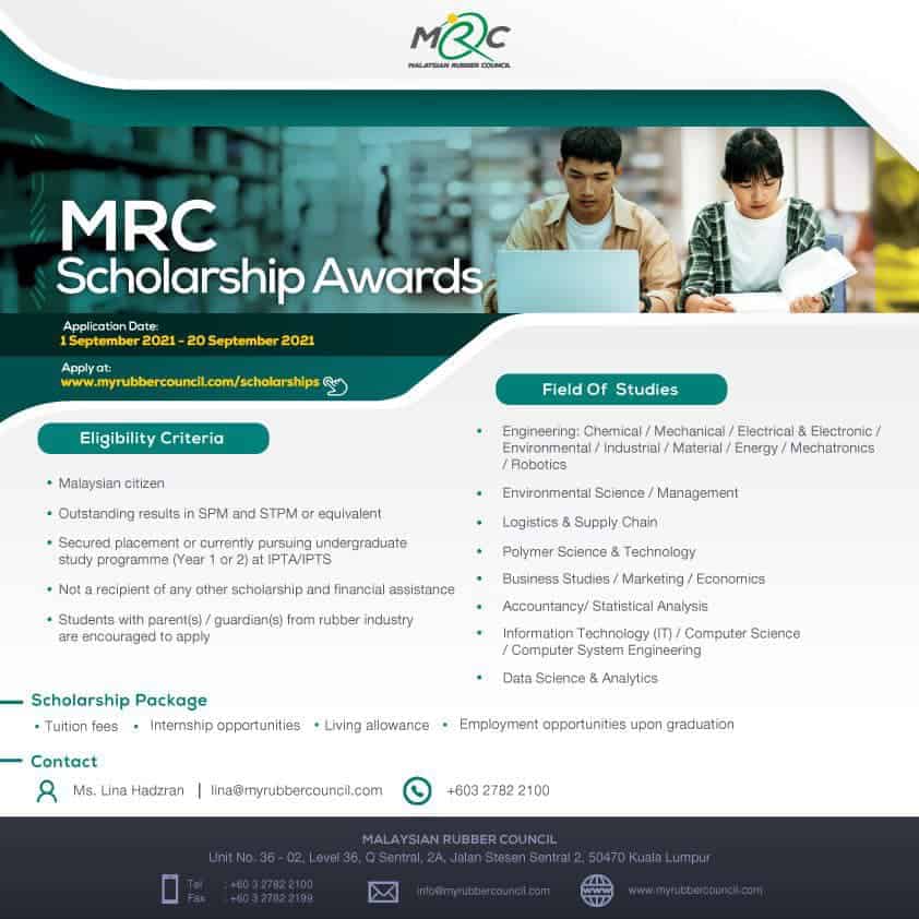 mrc scholarship awards 2022