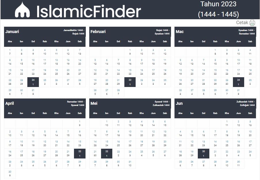 kalender islam 2023 1444h