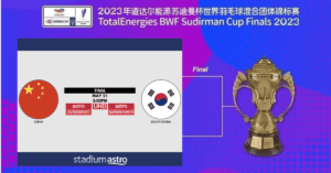 piala sudirman 2023 live china vs korea