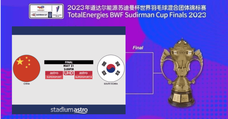 piala sudirman 2023 live china vs korea